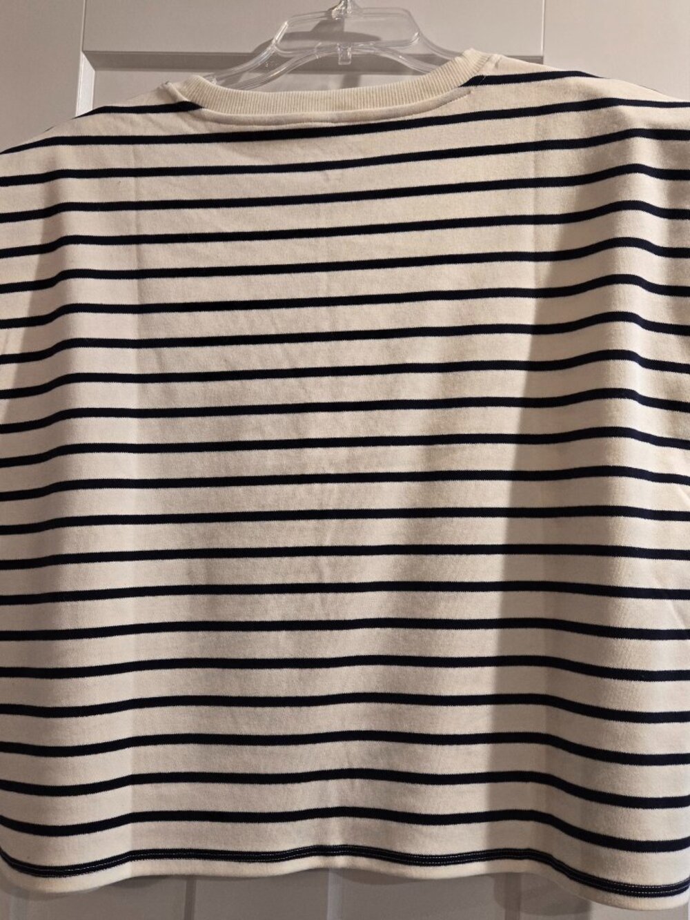 Marbled black and cream striped top — classic, comfortable, and easy to style